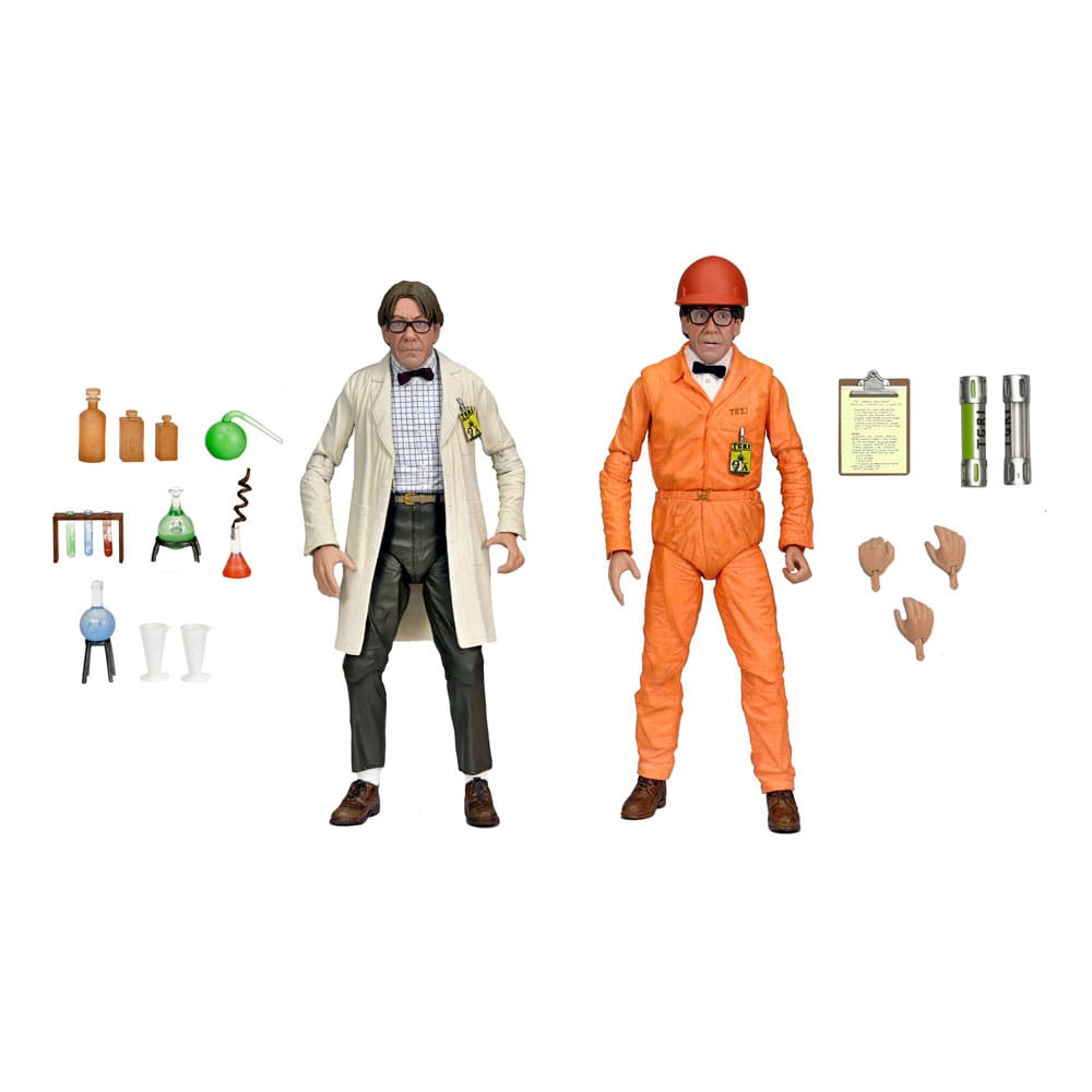 TMNT II: The Secret of the Ooze Action Figure 2-Pack Lab Coat Professor Perry and Hazmat Suit Professor Perry 18 cm