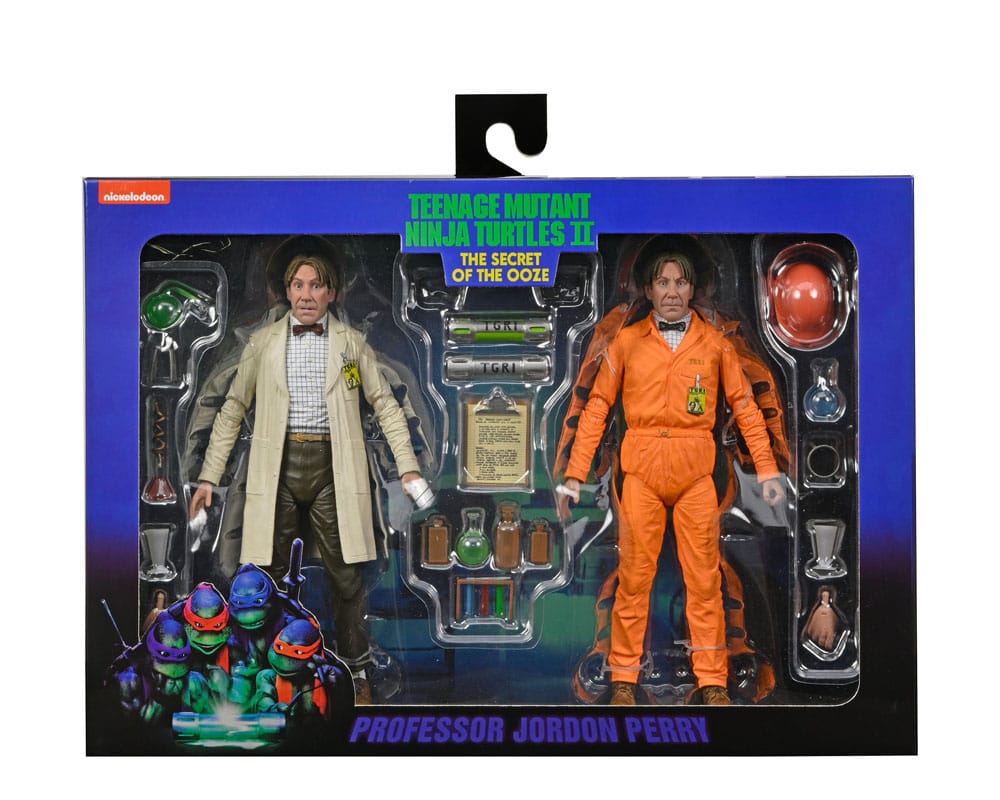 TMNT II: The Secret of the Ooze Action Figure 2-Pack Lab Coat Professor Perry and Hazmat Suit Professor Perry 18 cm