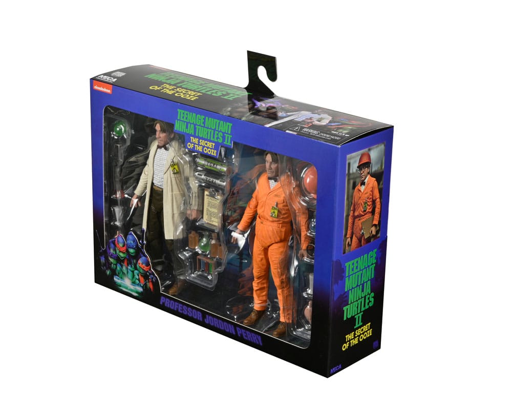 TMNT II: The Secret of the Ooze Action Figure 2-Pack Lab Coat Professor Perry and Hazmat Suit Professor Perry 18 cm