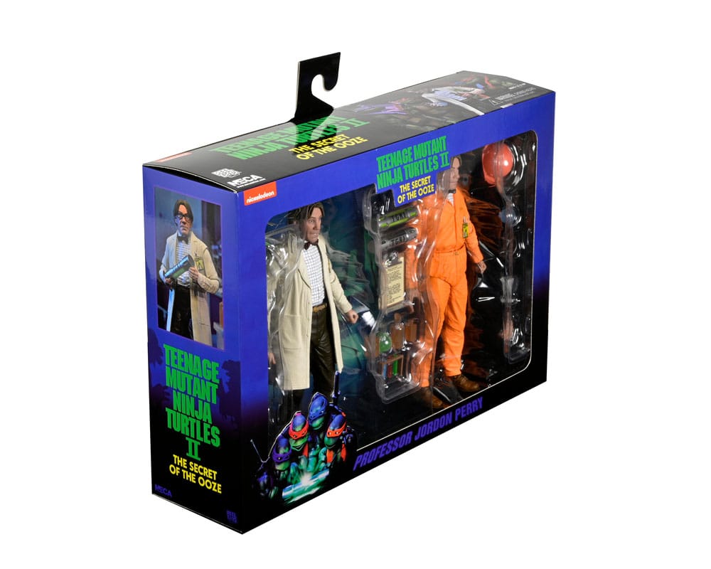 TMNT II: The Secret of the Ooze Action Figure 2-Pack Lab Coat Professor Perry and Hazmat Suit Professor Perry 18 cm