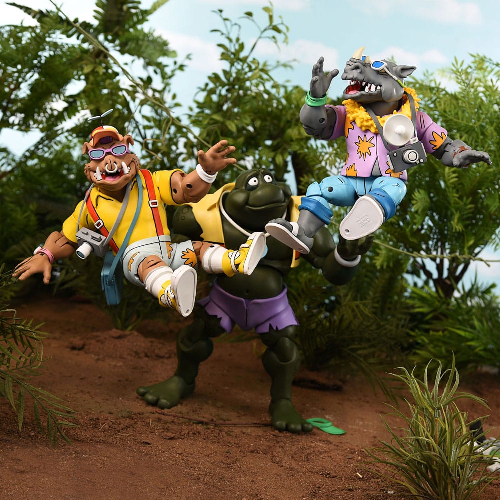 Teenage Mutant Ninja Turtles (Cartoon 1980) Action Figure 2 Pack Vacation Bebop and Rocksteady 18 cm