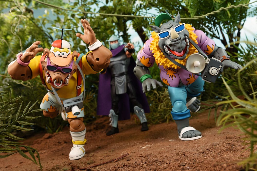 Teenage Mutant Ninja Turtles (Cartoon 1980) Action Figure 2 Pack Vacation Bebop and Rocksteady 18 cm