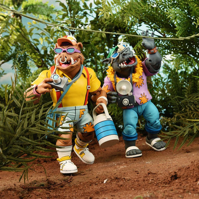 Teenage Mutant Ninja Turtles (Cartoon 1980) Action Figure 2 Pack Vacation Bebop and Rocksteady 18 cm