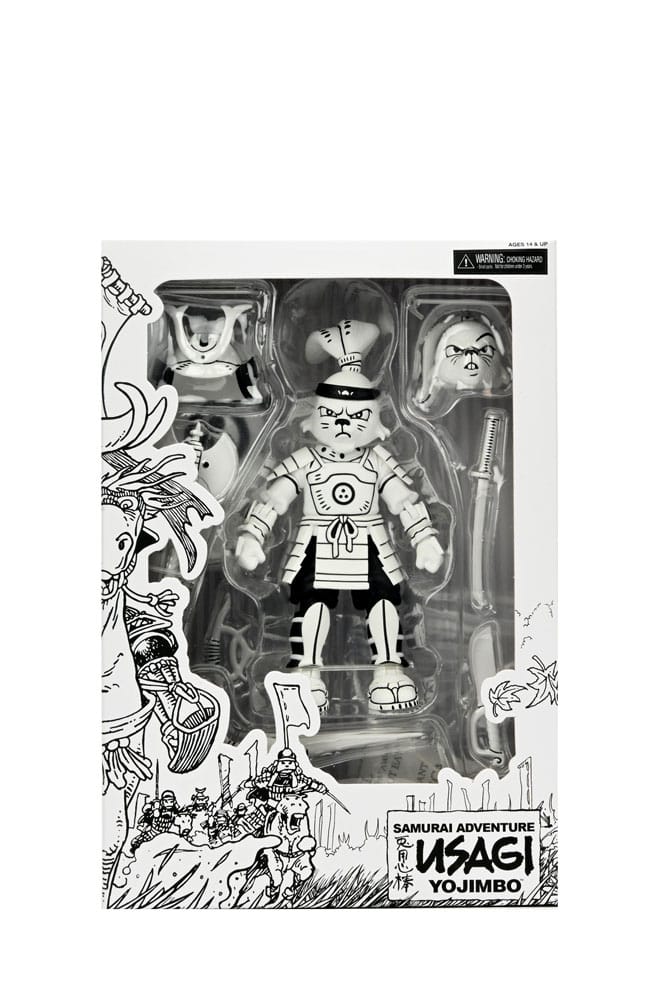 Usagi Yojimbo Action Figure Samurai Usagi Yojimbo Black & White Figure 18 cm - Damaged packaging