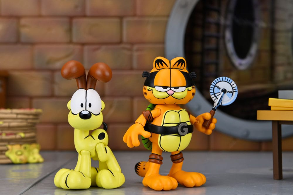 Teenage Mutant Ninja Turtles (Archie Comics) x Garfield Action Figure 2-Pack Ultimate Garfello & Odie 10 cm