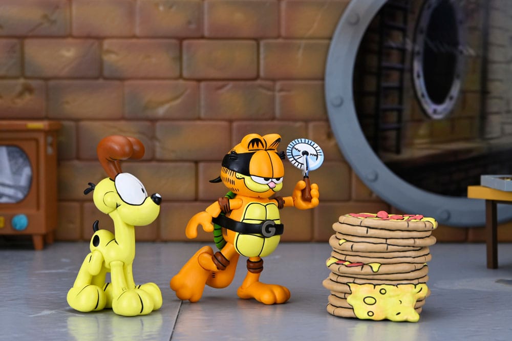 Teenage Mutant Ninja Turtles (Archie Comics) x Garfield Action Figure 2-Pack Ultimate Garfello & Odie 10 cm