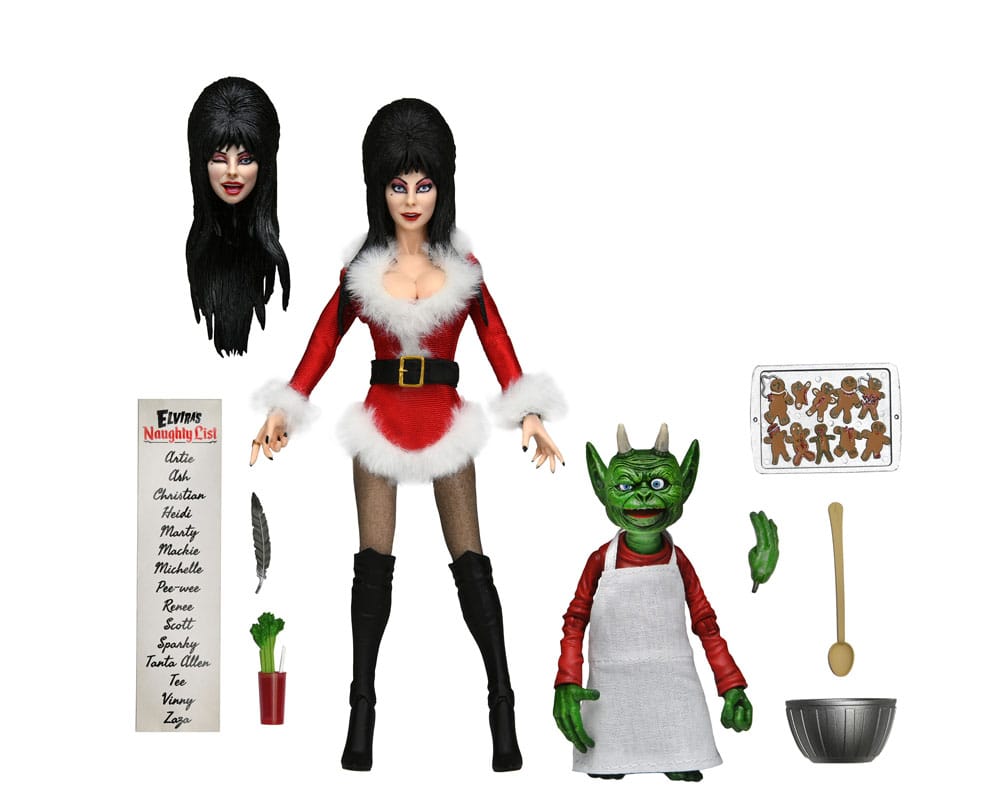 Elvira, Mistress of the Dark Clothed Action Figure Very Scary Xmas Elvira 20 cm