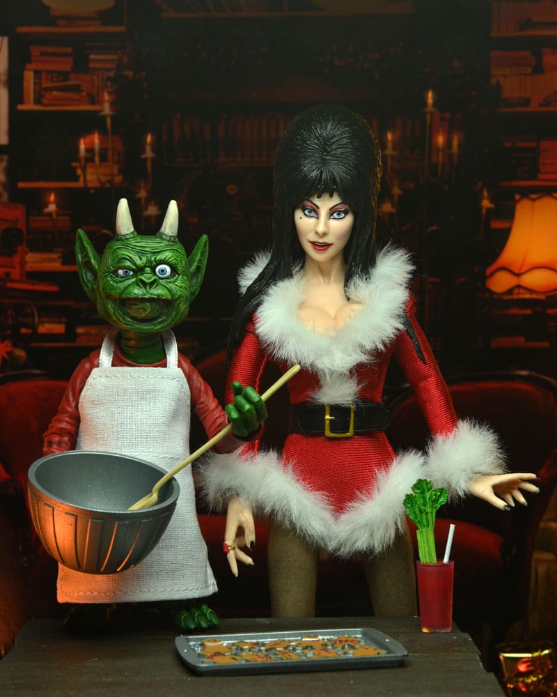 Elvira, Mistress of the Dark Clothed Action Figure Very Scary Xmas Elvira 20 cm