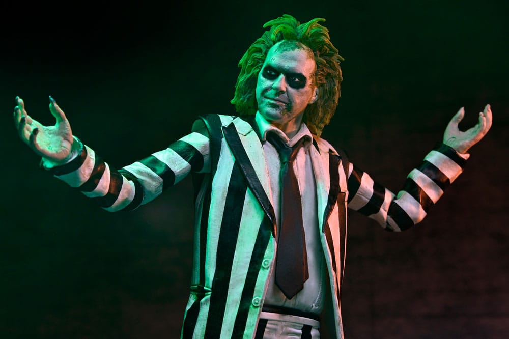 Beetlejuice Beetlejuice Action Figure 7 Scale Ultimate Striped Suit Beetlejuice 18 cm