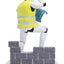 Original Stormtrooper Figure Hit a Brick Wall 18 cm