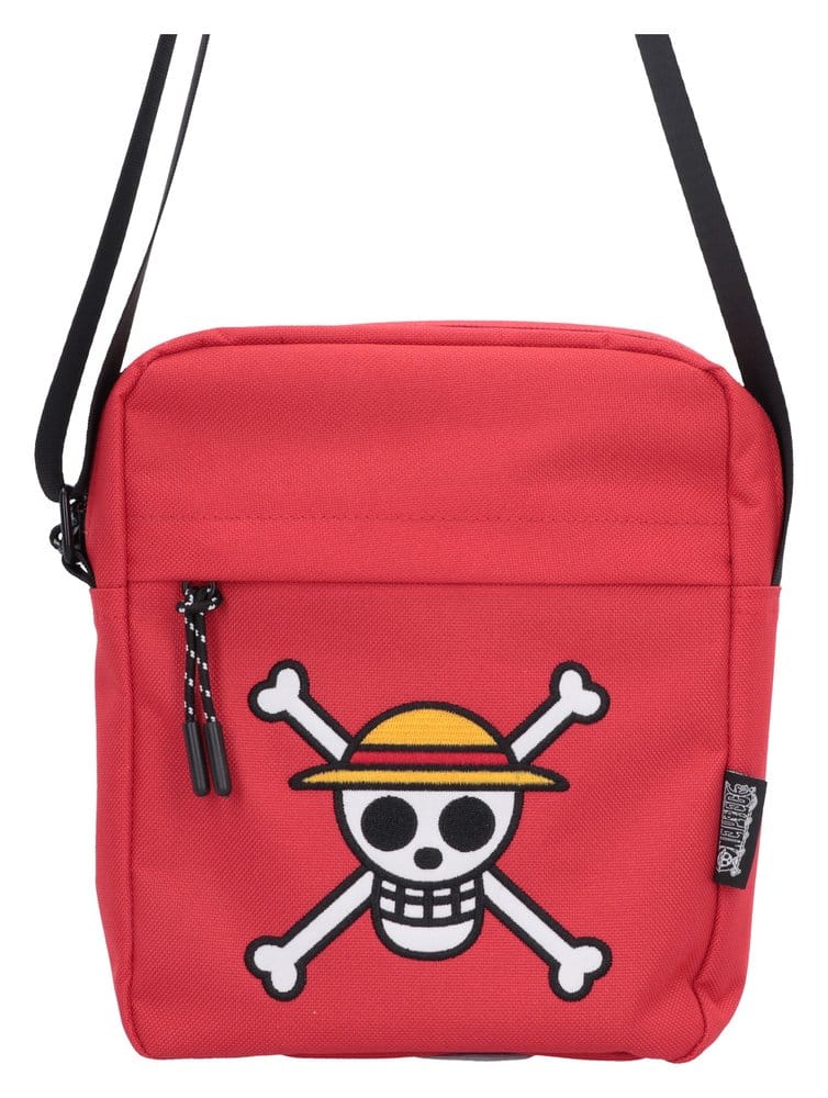 One Piece Crossbody Bag Luffy Jolly Roger (Red) 23 cm