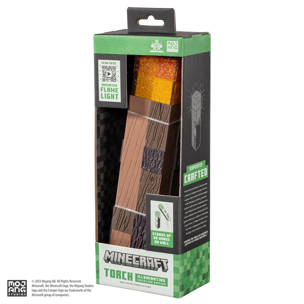 Minecraft Replica Illuminating Torch 25 cm - Damaged packaging