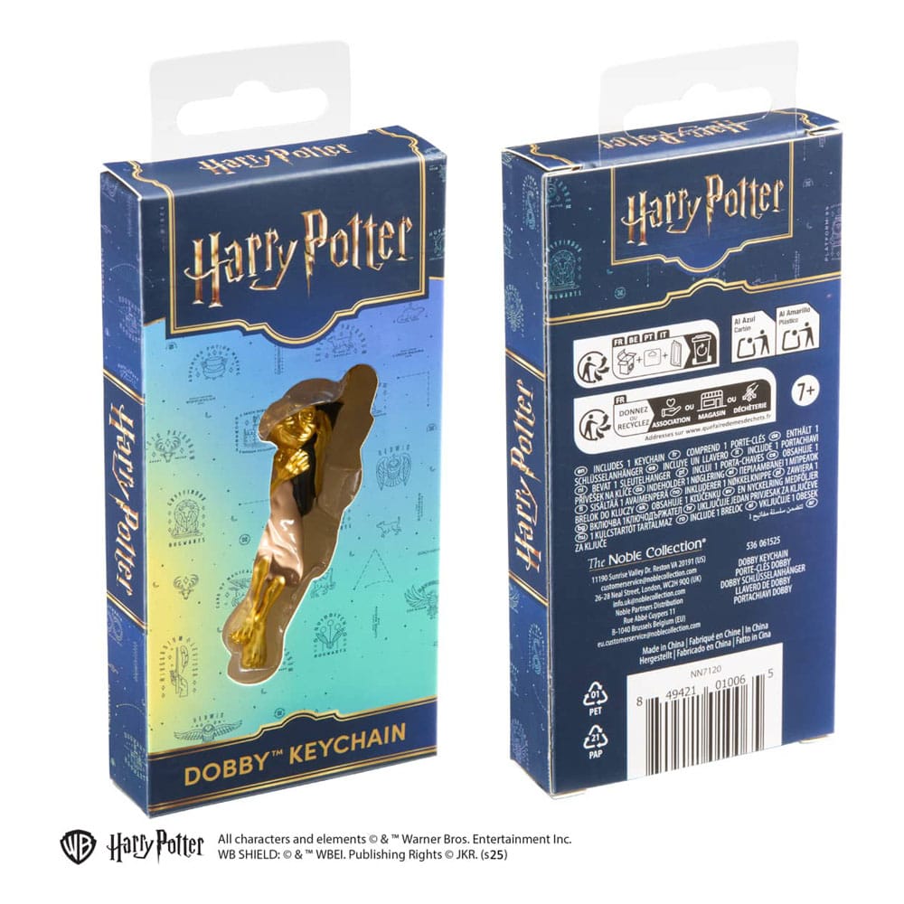 Harry Potter Metal Keychain Dobby gold-coloured 11 cm