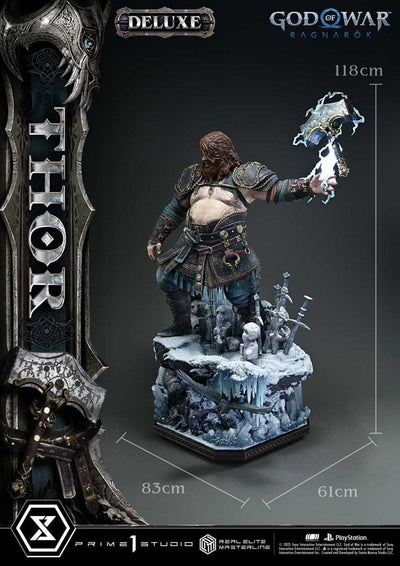 God of War: Ragnarök Real Elite Masterline Series Statue 1/3 Thor Deluxe Version 105 cm