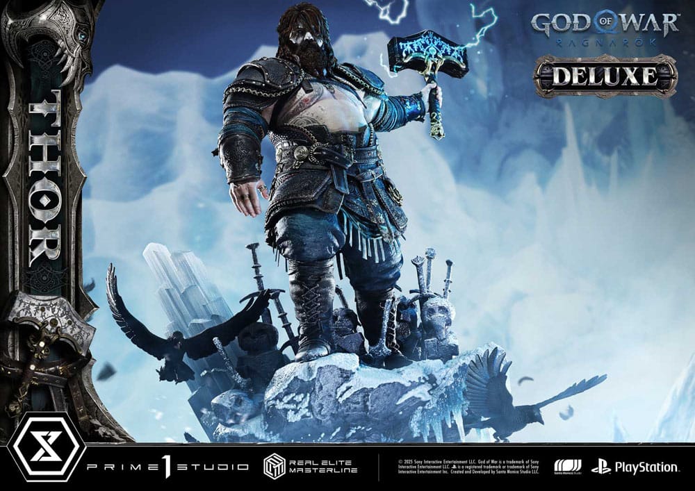 God of War: Ragnarök Real Elite Masterline Series Statue 1/3 Thor Deluxe Version 105 cm