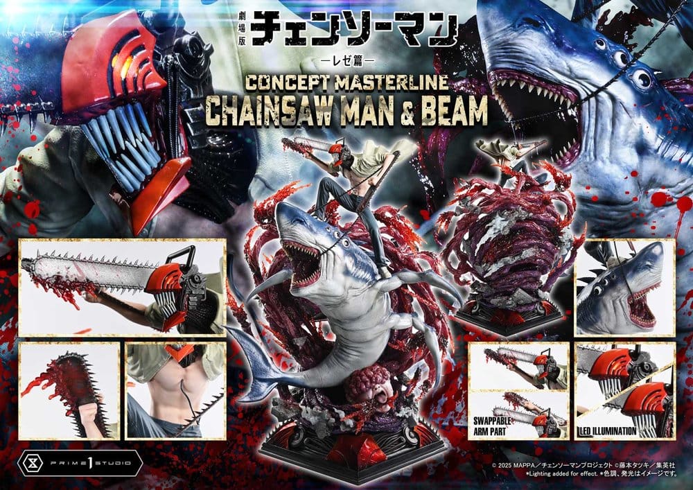 Chainsaw Man Concept Masterline Series Statue 1/6 Chainsaw Man & Beam 73 cm