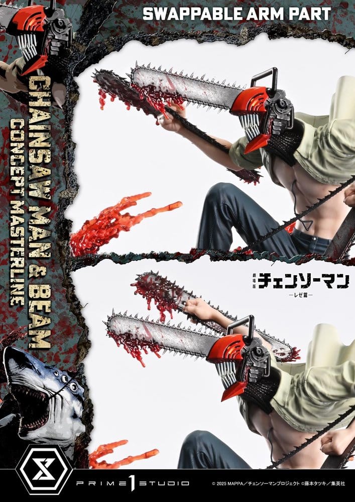 Chainsaw Man Concept Masterline Series Statue 1/6 Chainsaw Man & Beam 73 cm