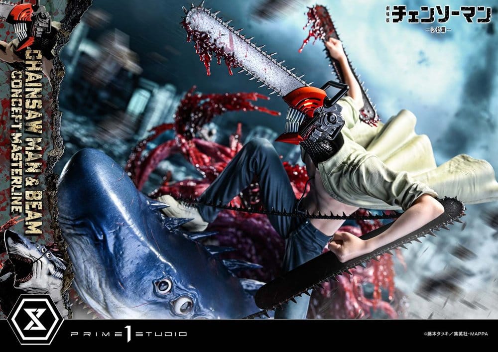 Chainsaw Man Concept Masterline Series Statue 1/6 Chainsaw Man & Beam Bonus Version 73 cm