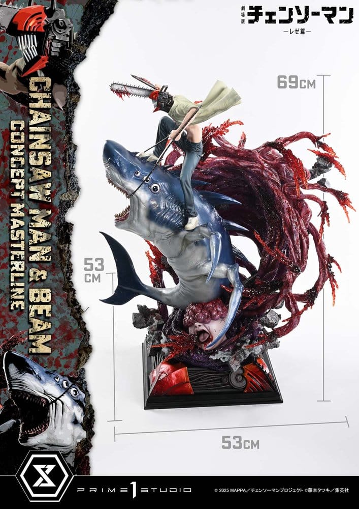 Chainsaw Man Concept Masterline Series Statue 1/6 Chainsaw Man & Beam Bonus Version 73 cm