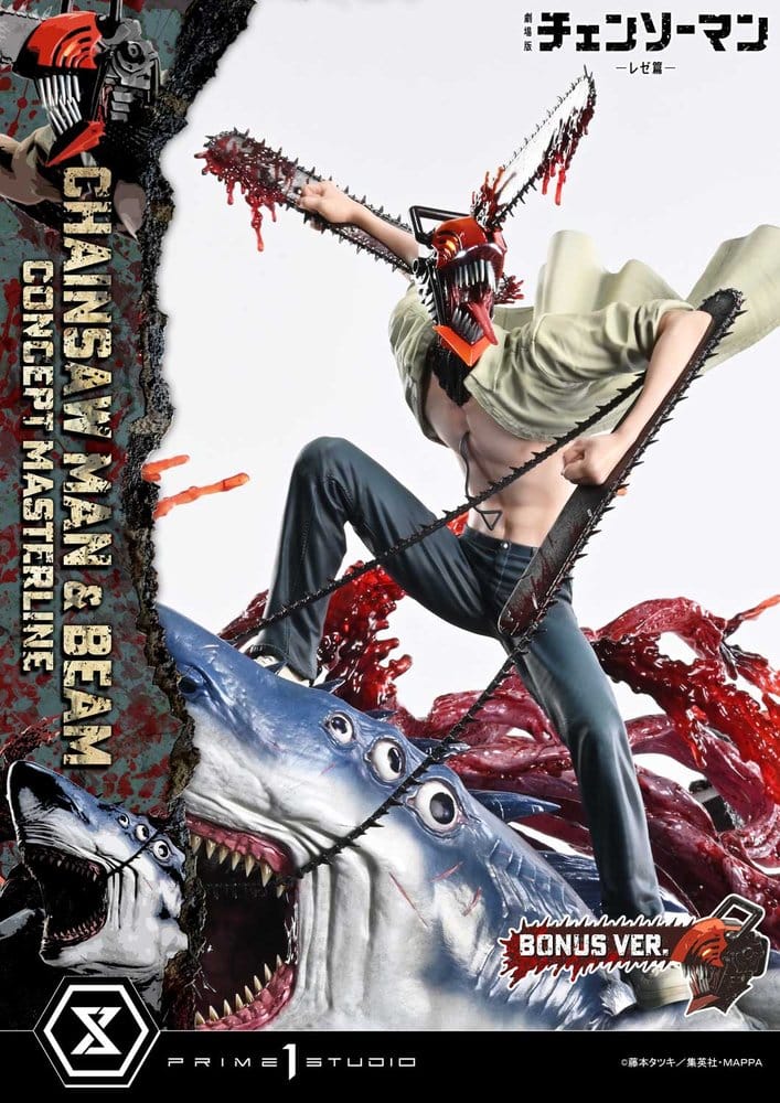 Chainsaw Man Concept Masterline Series Statue 1/6 Chainsaw Man & Beam Bonus Version 73 cm