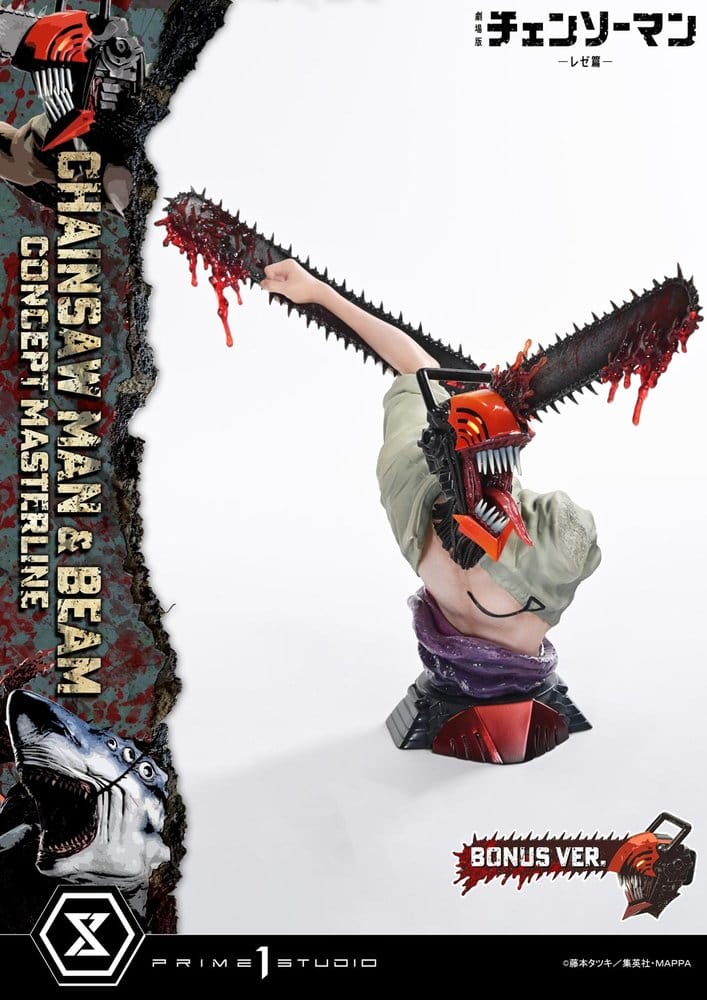 Chainsaw Man Concept Masterline Series Statue 1/6 Chainsaw Man & Beam Bonus Version 73 cm