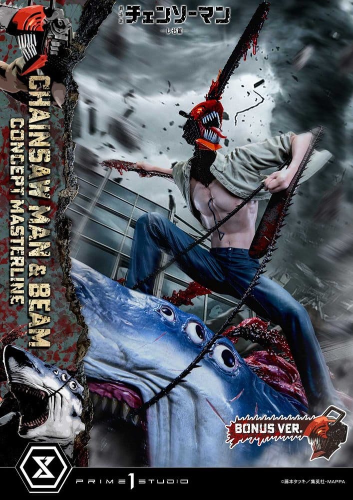 Chainsaw Man Concept Masterline Series Statue 1/6 Chainsaw Man & Beam Bonus Version 73 cm