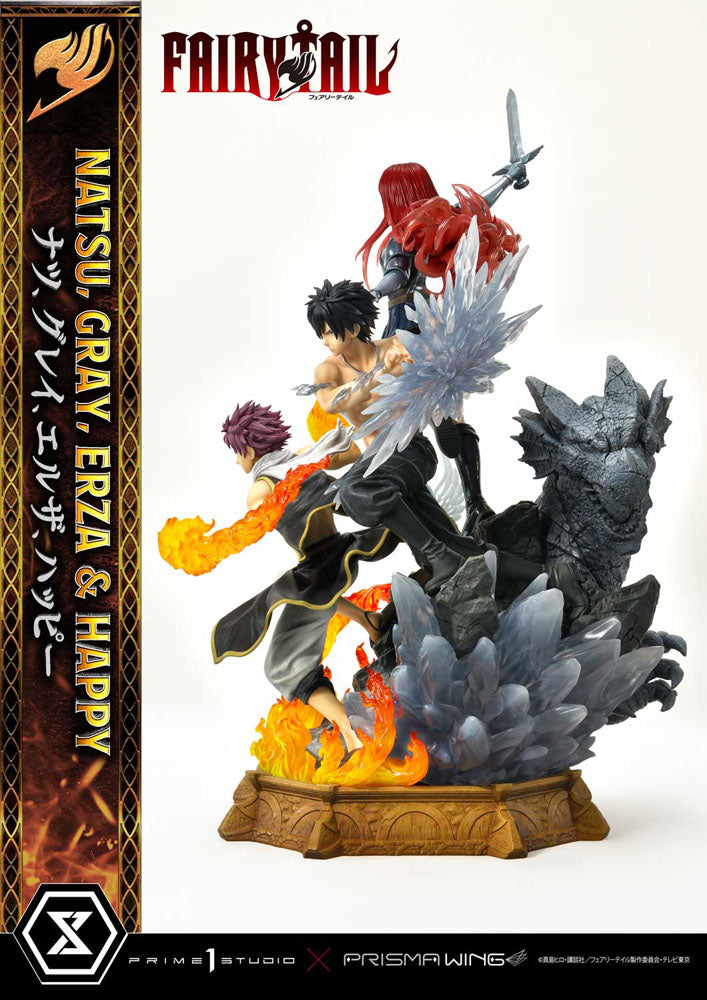 Fairy Tail PVC Statue 1/6 Natsu, Gray, Erza, Happy 57 cm