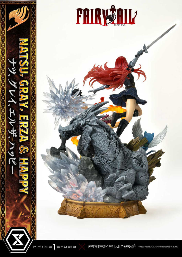 Fairy Tail PVC Statue 1/6 Natsu, Gray, Erza, Happy 57 cm