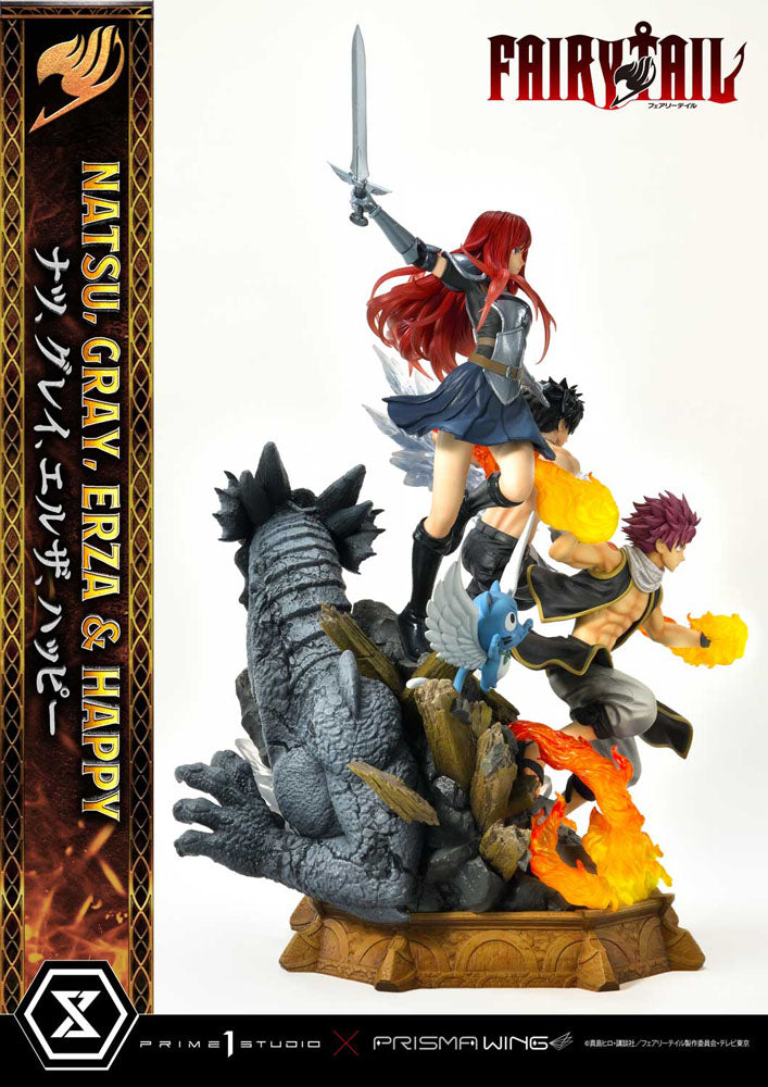 Fairy Tail PVC Statue 1/6 Natsu, Gray, Erza, Happy 57 cm