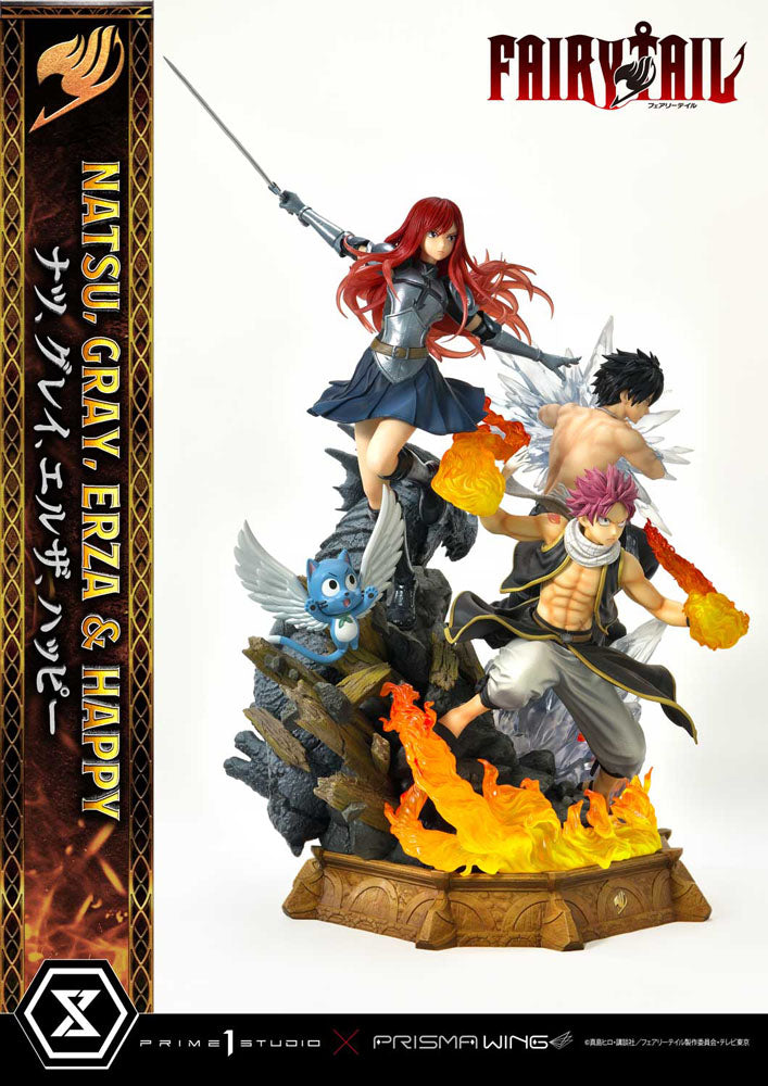 Fairy Tail PVC Statue 1/6 Natsu, Gray, Erza, Happy 57 cm