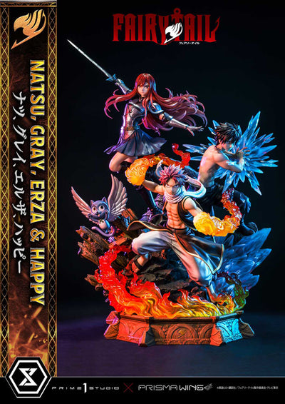 Fairy Tail PVC Statue 1/6 Natsu, Gray, Erza, Happy 57 cm