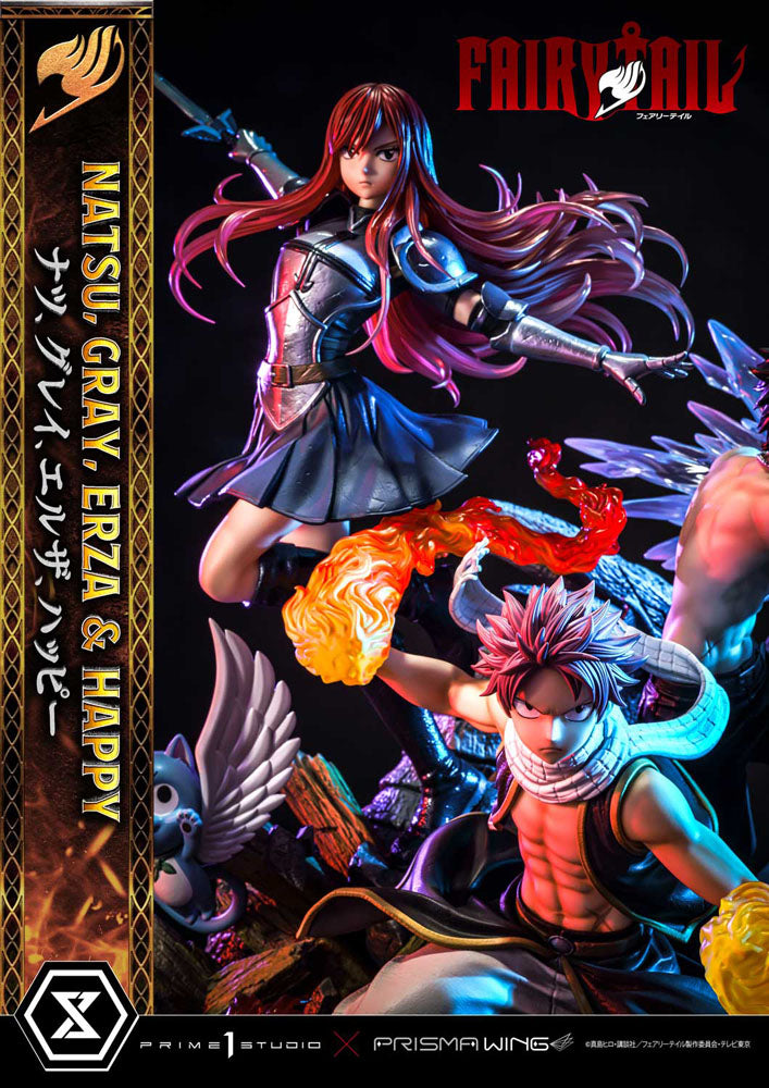 Fairy Tail PVC Statue 1/6 Natsu, Gray, Erza, Happy 57 cm