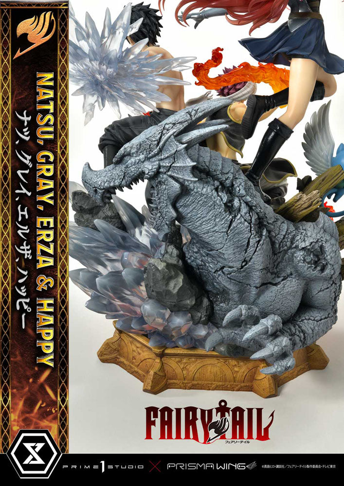 Fairy Tail PVC Statue 1/6 Natsu, Gray, Erza, Happy 57 cm