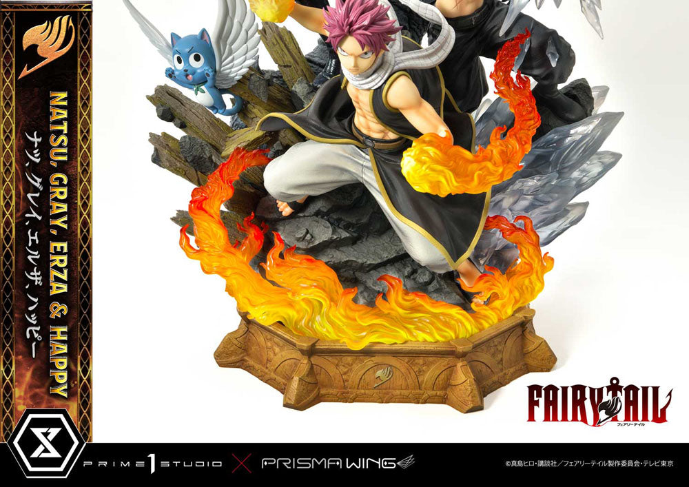 Fairy Tail PVC Statue 1/6 Natsu, Gray, Erza, Happy 57 cm