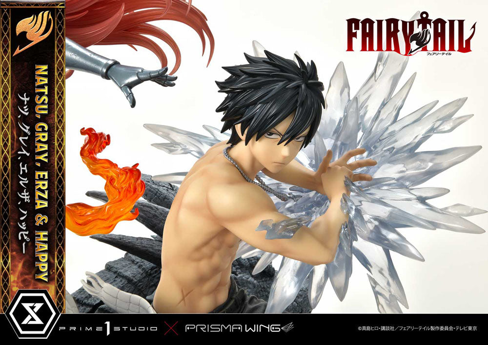 Fairy Tail PVC Statue 1/6 Natsu, Gray, Erza, Happy 57 cm