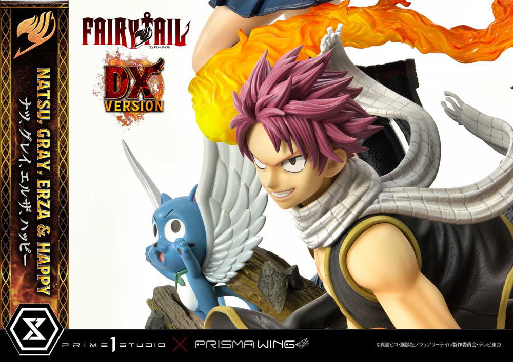 Fairy Tail PVC Statue 1/6 Natsu, Gray, Erza, Happy Deluxe Version 57 cm