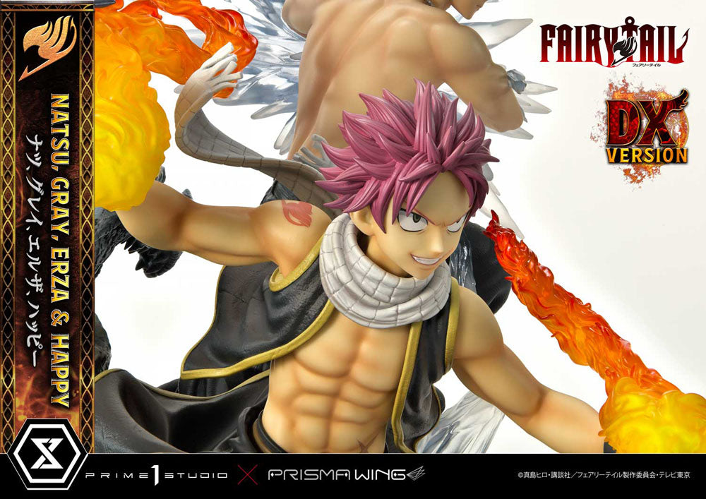 Fairy Tail PVC Statue 1/6 Natsu, Gray, Erza, Happy Deluxe Version 57 cm