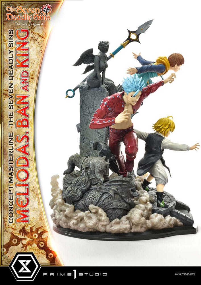 Seven Deadly Sins Concept Masterline Series Statue Meliodas, Ban and King 55 cm