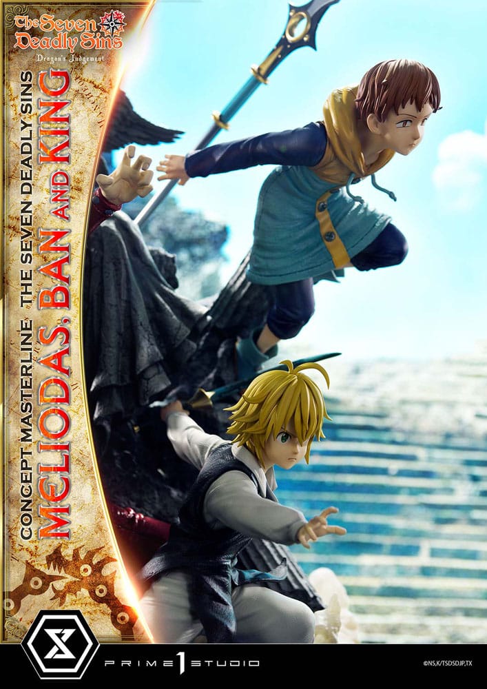 Seven Deadly Sins Concept Masterline Series Statue Meliodas, Ban and King 55 cm