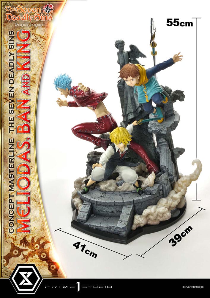 Seven Deadly Sins Concept Masterline Series Statue Meliodas, Ban and King 55 cm