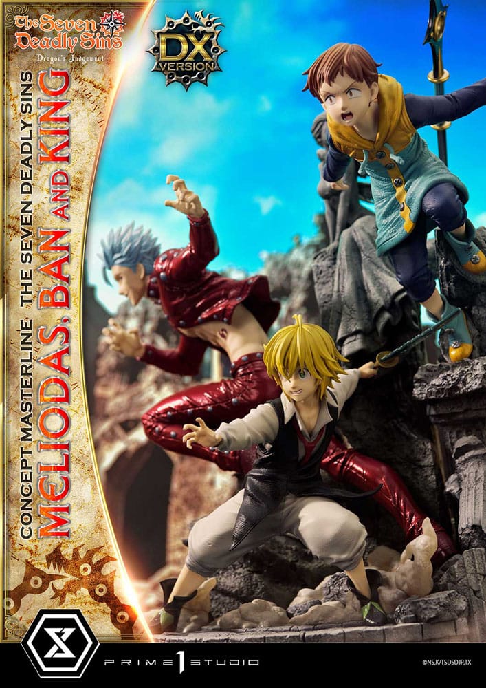 Seven Deadly Sins Concept Masterline Series Statue Meliodas, Ban and King Deluxe Bonus Version 55 cm