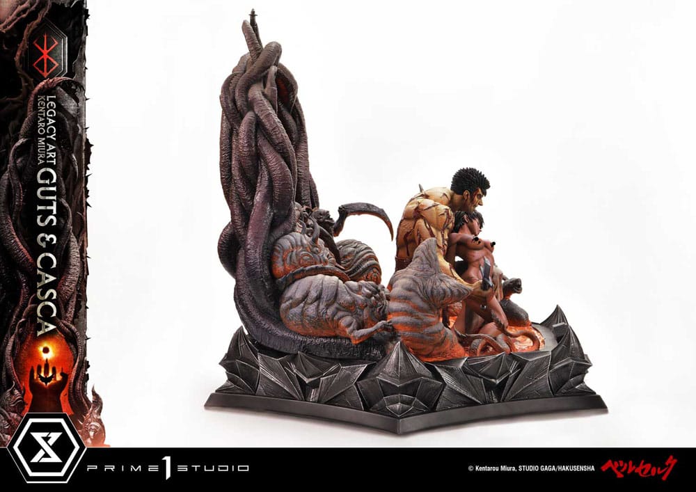 Berserk Ultimate Legacy Art Kentaro Miura Statue 1/4 Guts &amp; Casca 72 cm