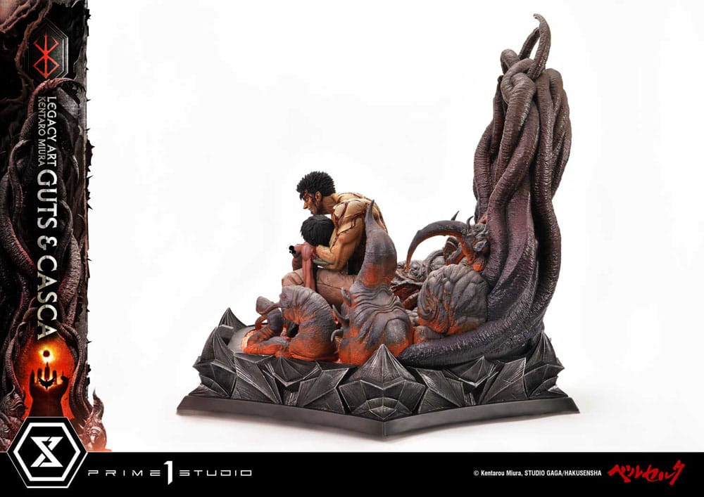 Berserk Ultimate Legacy Art Kentaro Miura Statue 1/4 Guts &amp; Casca 72 cm