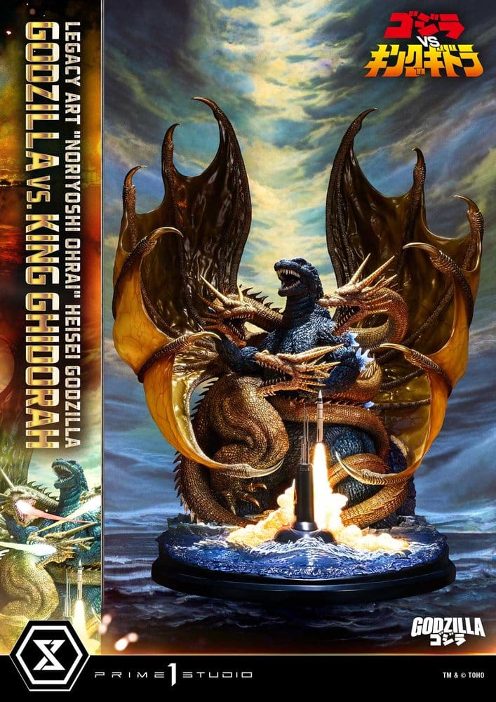 Godzilla Legacy Art "Noriyoshi Ohrai" Statue Heisei Godzilla Godzilla vs. King Ghidorah 82 cm