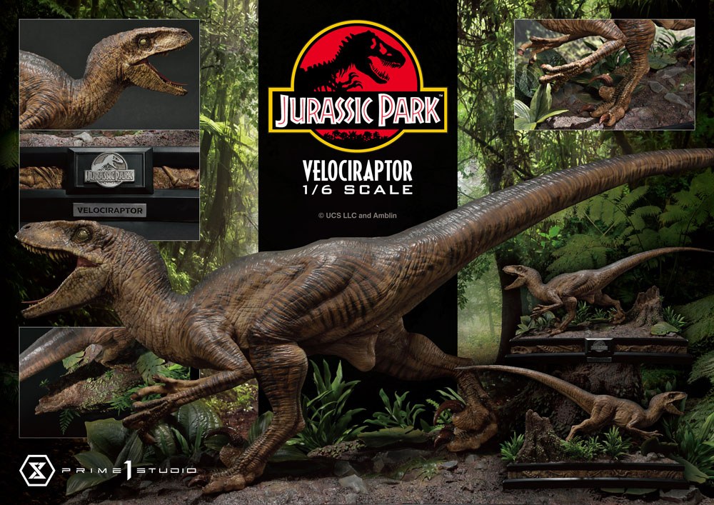 Jurassic Park Legacy Museum Collection Statue 1/6 Velociraptor Attack 38 cm