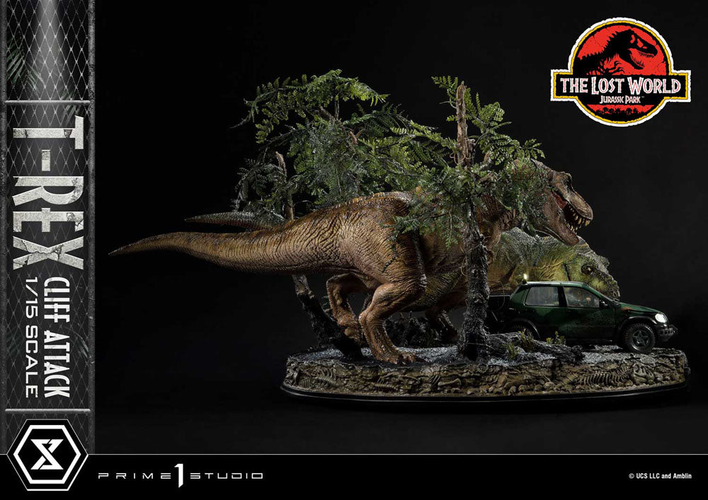 Jurassic World: The Lost World Statue 1/15 T-Rex Cliff Attack Bonus Version 53 cm