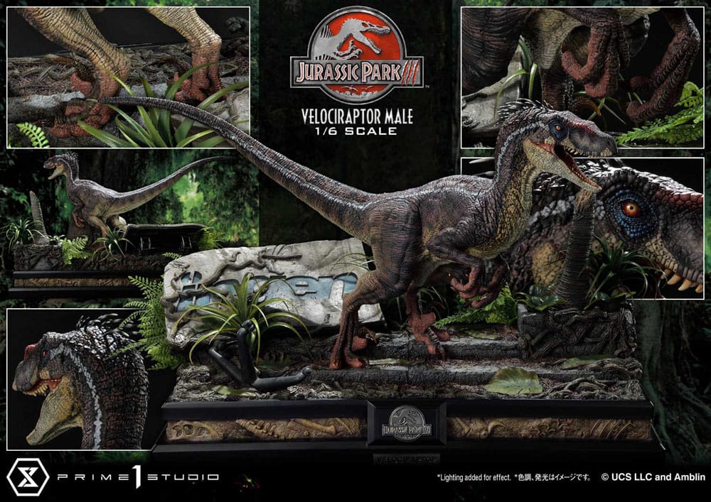 Jurassic Park III Legacy Museum Collection Statue 1/6 Velociraptor Male 40 cm