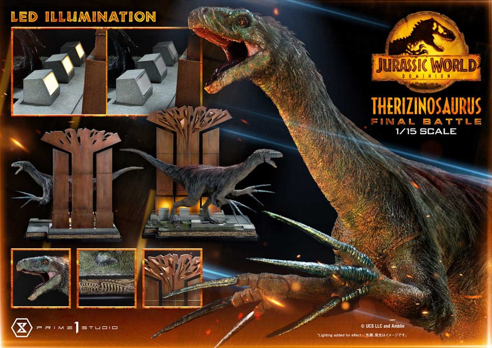 Jurassic World: Dominion Legacy Museum Collection Statue 1/15 Therizinosaurus Final Battle Bonus Version 55 cm