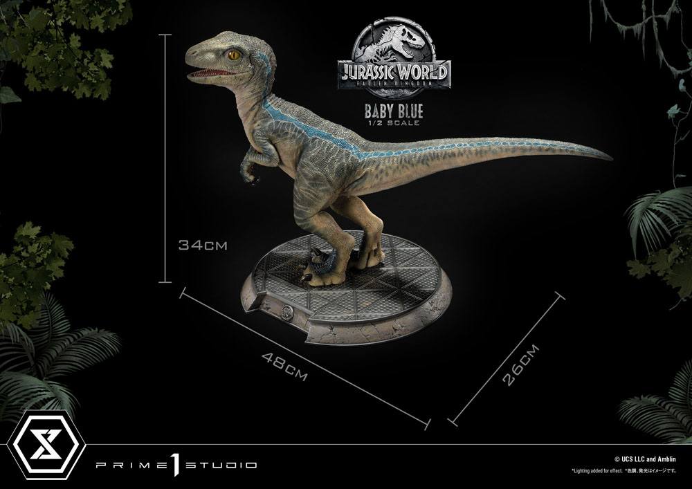 Jurassic World: Fallen Kingdom Prime Collectibles Statue 1/2 Baby Blue 34 cm