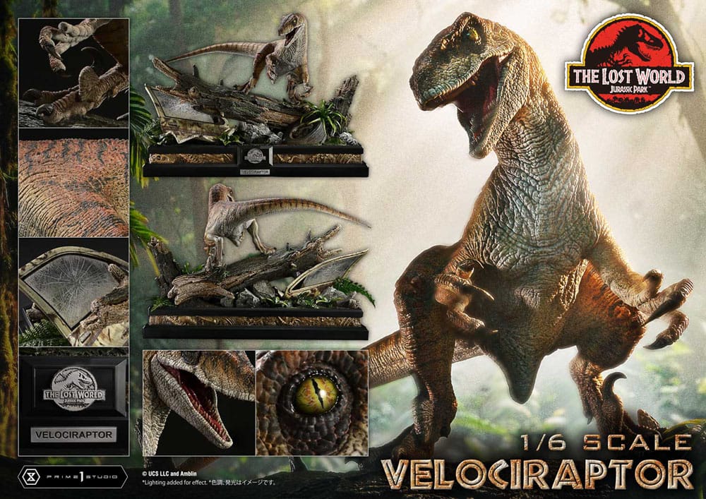 Jurassic Park II Legacy Museum Collection Statue 1/6 Velociraptor Bonus Version 41 cm